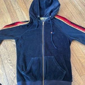 Navy blue zip up sweatshirt